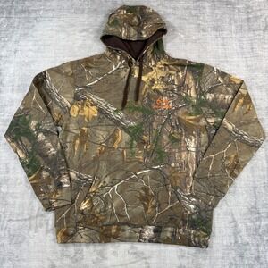 Realtree Camo Sweatshirt Mens Large Xtra Camouflage Hunting Pullover Hoodie